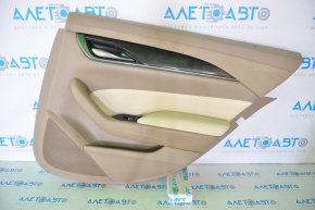Door trim panel, rear right, Cadillac CTS 14 - brown leather with beige insert