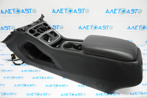 Chrysler 200 15-17 center console with armrest and cup holders, black leather