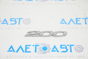 Emblem inscription 200 trunk lid Chrysler 200 15-17