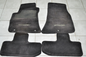 Dodge Challenger 2017 black cloth floor mats, dry cleanable