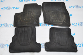 Set of floor mats for Ford Escape MK3 13-17, black rubber