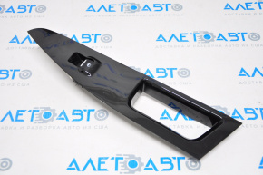 Rear left window lift control for Ford Fusion mk5 13-20, black with chrome, with black gloss trim