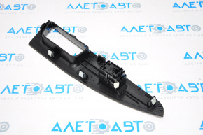 Rear left window lift control for Ford Fusion mk5 13-20, black with chrome, with black gloss trim