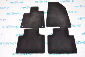 Set of black floor mats for Honda Accord 18-22