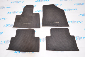 Set of floor mats for Hyundai Santa FE Sport 13-18, black cloth