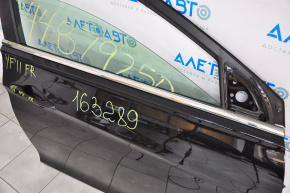 Door-glass molding, central, front right, Hyundai Sonata 11-15, chrome