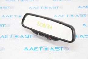 Hyundai Sonata 11-15 black interior mirror with 3-button control