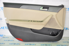 Front left door panel, Hyundai Sonata 15-17 USA, beige