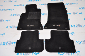 Infiniti QX30 17-17 black rag floor mats
