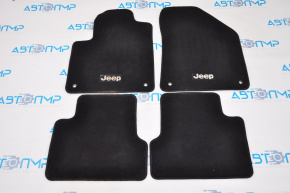 Set of floor mats for the Jeep Cherokee KL 14-15, black cloth