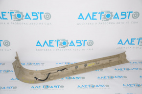 Door sill trim with illumination front left Lexus RX300 RX330 RX350 RX400h 04-08 beige, with chrome trim, bumps on chrome, worn