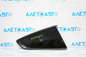 Window blind glass rear right Ford Mustang mk6 15-23 coupe, molding break