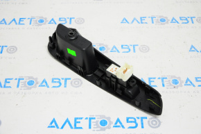 Rear left window lift control Nissan Versa Note 13-19 black, with overlay