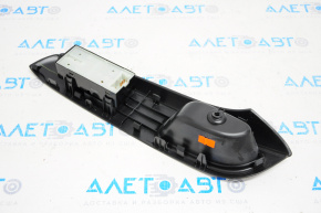 Front right window lift control Nissan Versa Note 13-19 black, with overlay