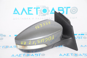 Side mirror right complete Ford Focus mk3 11-14 prerest usa 7 pins, turn signal, gray
