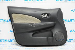 Door trim card front left Nissan Versa Note 13-19 black with beige insert