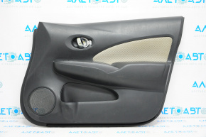 Door trim card front right Nissan Versa Note 13-19 black with beige insert