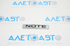 Emblem inscription NOTE tailgate Nissan Versa Note 13-19