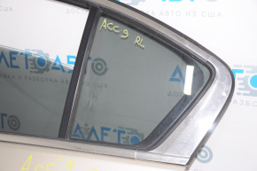 Door glass triangle rear left Honda Accord 13-17 petrol, green tint, tinted