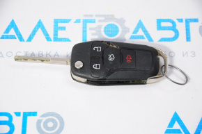 Ford Fusion mk5 13-16 4-button key, folding, chipped body