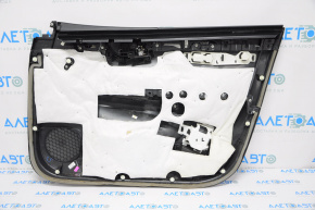 Door trim card front left Nissan Sentra 13-15 black leather, gray insert