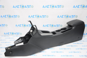 Central console armrest and cup holders Nissan Sentra 13-16 black leather, dry cleanable