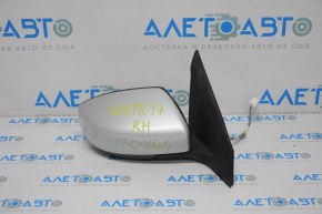 Side mirror right complete Nissan Sentra 16-19 rest 3 pins, silver