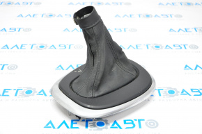 Gear shifter cover Fiat 500L 14-17 for automatic transmission, black leather