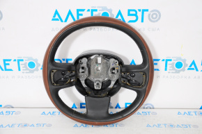 Steering wheel naked Fiat 500L 14-17 leather brown
