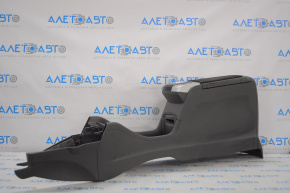Console center armrest and cup holders Toyota Prius V 12-14 dark gray, worn