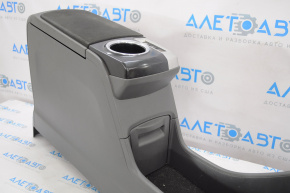Console center armrest and cup holders Toyota Prius V 12-14 dark gray, worn