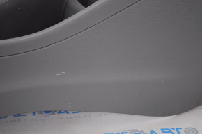 Console center armrest and cup holders Toyota Prius V 12-14 dark gray, worn