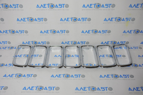 Chrome inserts in the radiator grille Jeep Compass 11-16 light set 7 pcs.