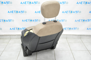 Driver's seat Fiat 500L 14-16 without airbag, fur, leather black with brown inserts, heating, arrow