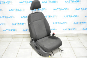 Passenger seat VW Jetta 11-16 USA without airbag, mechanical, cloth black with gray insert