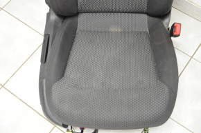 Passenger seat VW Jetta 11-16 USA without airbag, mechanical, cloth black with gray insert
