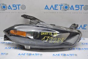 Headlight front right Dodge Dart 13-15 halogen black