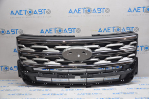 Radiator grill grill Ford Explorer 18-19 rest gray chrome
