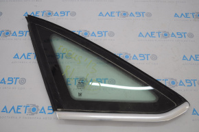 Rear left window with fixed glass for Ford Focus mk3 11-18 4d with chrome molding