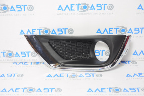 Bumper grille with overlay left Jeep Compass 17-21 chrome