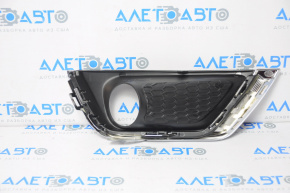 Bumper grille with overlay left Jeep Compass 17-21 chrome