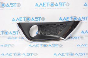 Bumper grille with overlay right Jeep Compass 17-21 chrome