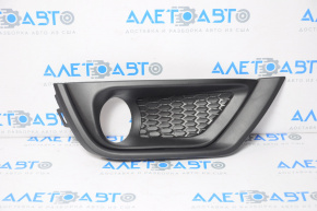 Bumper grille with overlay right Jeep Compass 17-21 black,