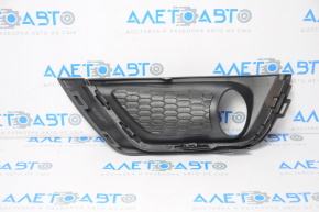 Bumper grille with overlay right Jeep Compass 17-21 black,
