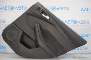 Door trim card rear right Ford Focus mk3 11-18 black with fabric insert under DIN, scratches rubbed