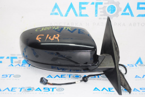 Right side mirror assembly Chrysler 300 11- 5 pins, heated, black, base broken