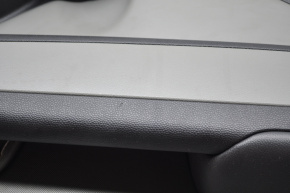 Door trim card rear left Kia Soul 14-19 black with gray insert cloth, armrest leather, scratch