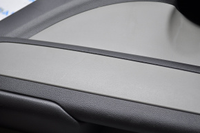 Door trim card rear right Kia Soul 14-19 black with gray insert cloth, armrest leather, scratches