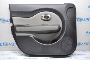 Door trim card front left Kia Soul 14-19 black leather gray inserts