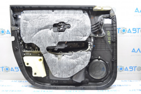 Door trim card front right Kia Soul 14-19 black with gray insert cloth, armrest leather, scratches